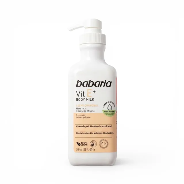 Babaria Vitamin E Body Milk hydratační tělové mléko, 500 ml