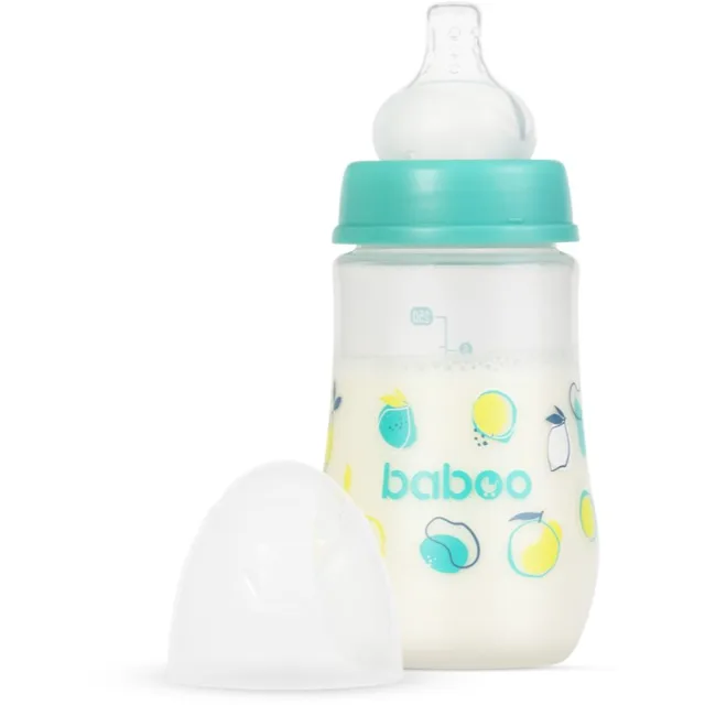 Baboo Anti-colic Feeding Bottle antikoliková láhev Lagoon Fiesta, 3 m+ 1 ks