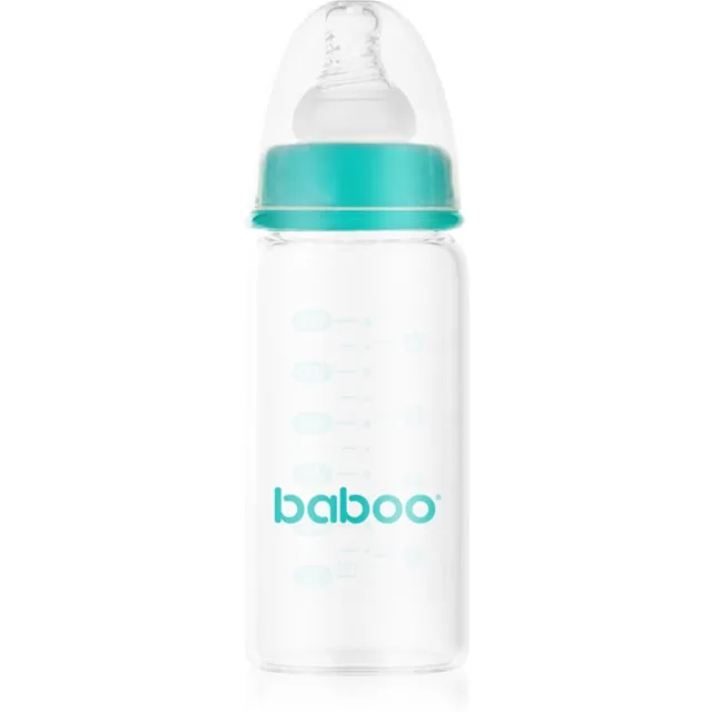 Baboo Anti-Colic Glass Bottle antikoliková skleněná láhev 0m+ 120 ml