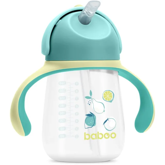 Baboo Cup with Silicone Straw hrnek s brčkem Lagoon Fiesta 9m+ 1 ks
