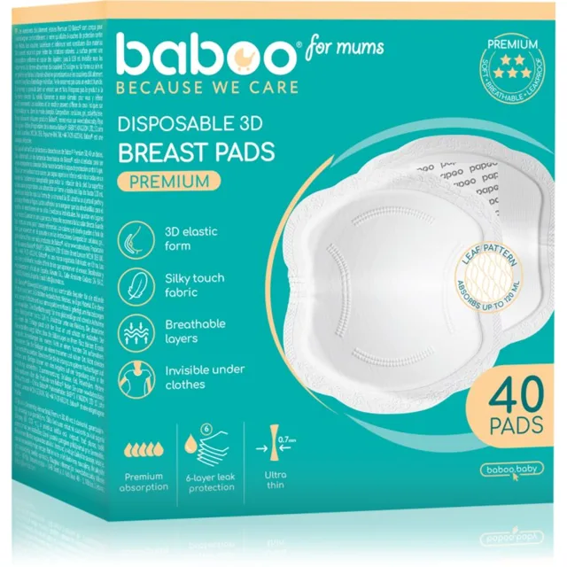 Baboo Premium Disposable Breast Pads jednorázové vložky do podprsenky 40 ks
