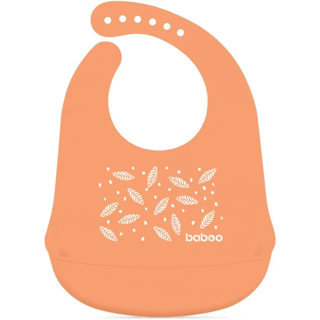 Baboo Silicone Bib bryndák Peachy Keen, 4m+ 1 ks