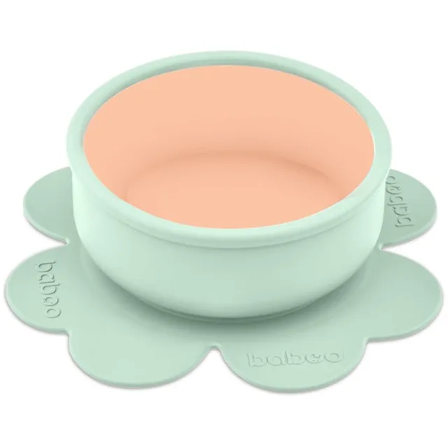 Baboo Silicone Bowl silikonová miska s přísavkou Peachy Keen, 6m+ 1 ks