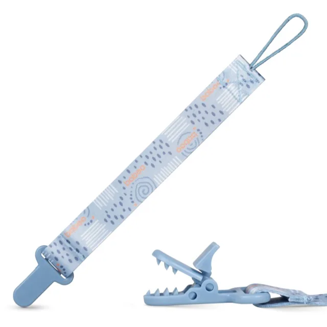 Baboo Textile Soother Holder klip na dudlík Blue Haze 1 ks