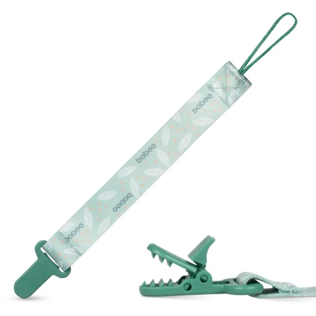 Baboo Textile Soother Holder klip na dudlík Peachy Keen 1 ks