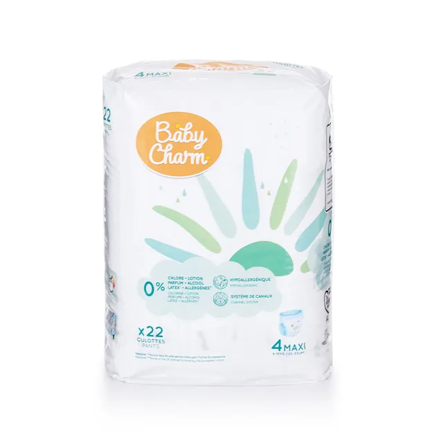 BABY CHARM Super Dry Flex Maxi Pant vel. 4 kalhotkové plenky 9-15 kg 22 ks