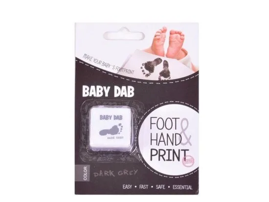 BABY DAB barva na dětské otisky - šedá