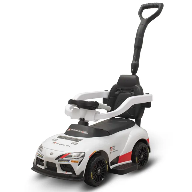 Baby Mix Dětské odrážedlo s vodící tyčí Toyota GR Supra GT4  bílé
