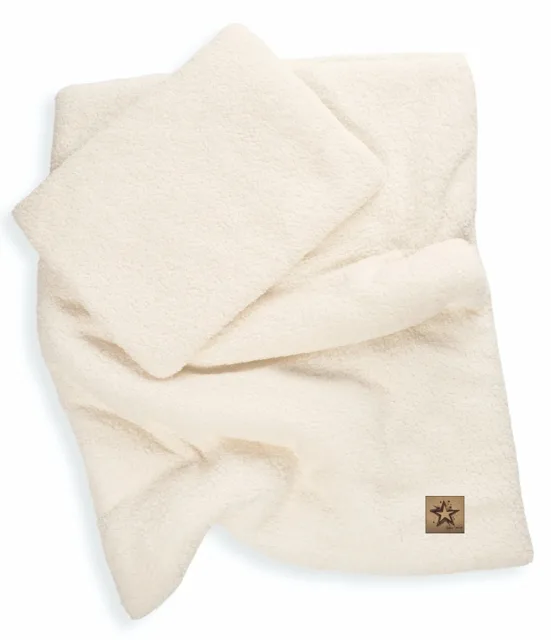 Baby Nellys 2D sada polštářek a peřinka Boucle 35x30cm + 55x75cm - ecru
