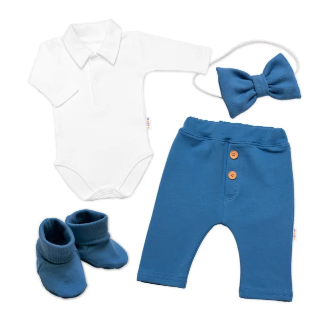 Baby Nellys 4D sada pro chlapečky Baby Elegán - modrý, vel. 62