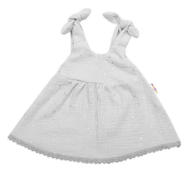 Baby Nellys Dětské letní mušelínové šatičky