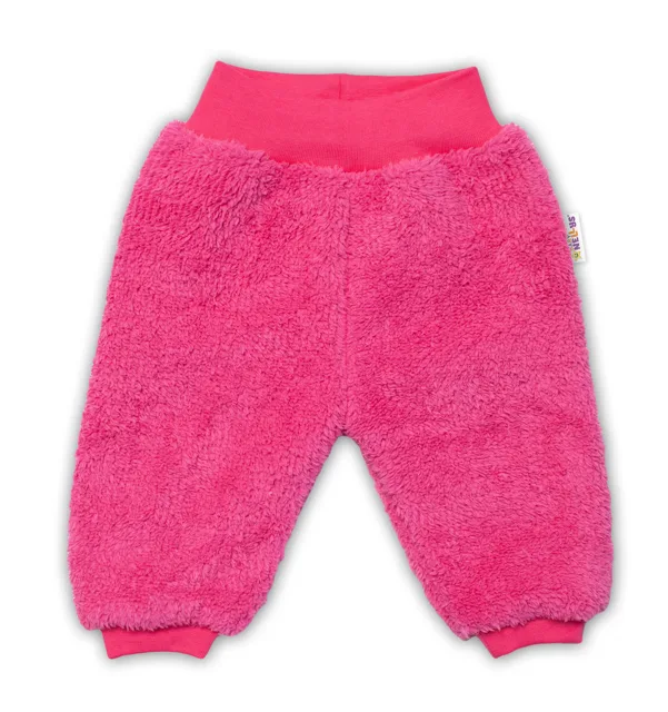 Baby Nellys Kojenecké chlupáčkové tepláčky Cute Bunny - malinové, vel. 68 vel.  68