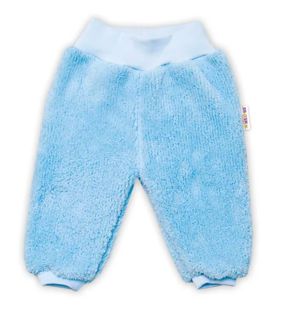 Baby Nellys Kojenecké chlupáčkové tepláčky Cute Bunny - modré vel.  74
