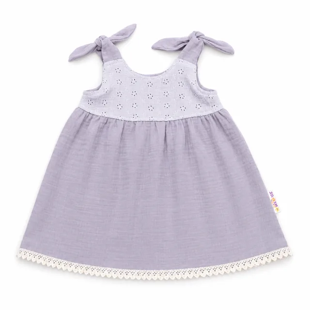 Baby Nellys Letní lehoučké mušelínové šaty Summer, Vel. 68/74