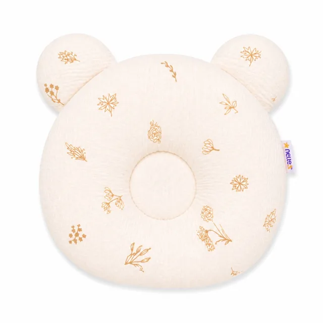 Baby Nellys Mušelínový tvarovaný polštářek Louka Nature, béžová