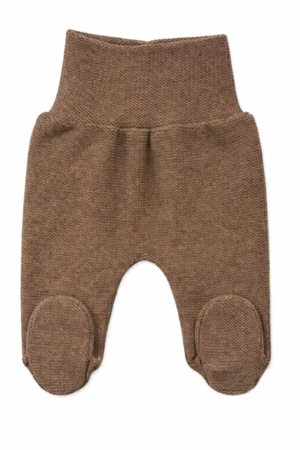 Baby Nellys Pletené kojenecké polodupačky Hand Made, Baby Nellys, hnědé, vel. 62