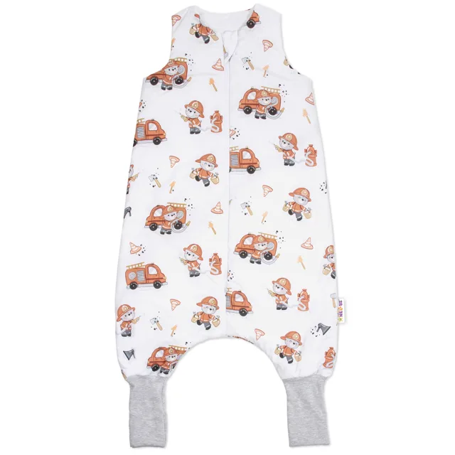 Baby Nellys Spací vak se zahrnovacími nohavičkami Baby fireman, vel. M, 86/104