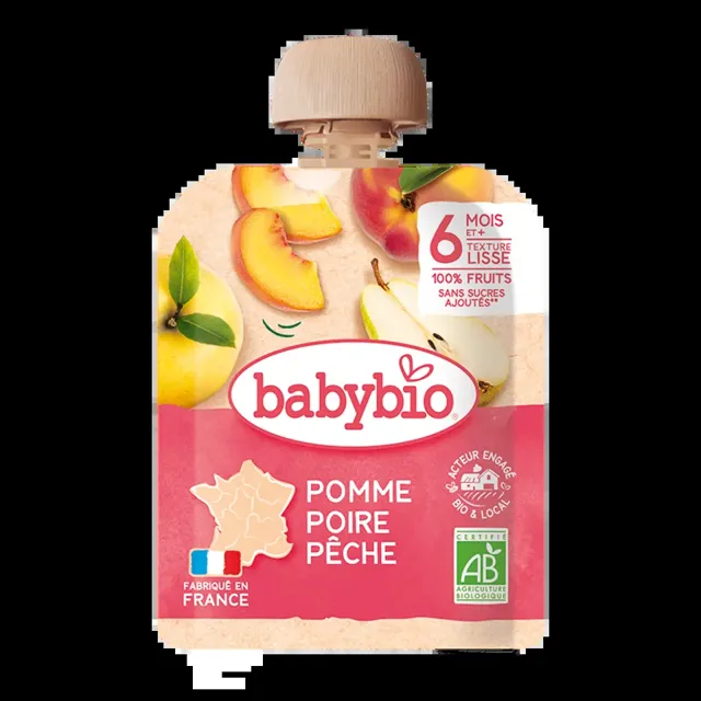 Babybio BIO kapsička jablko, hruška, broskev 90 g
