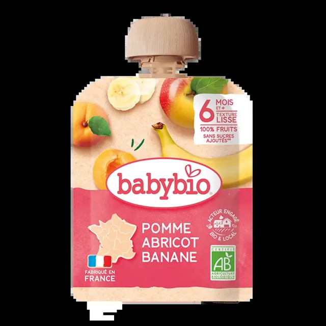 Babybio BIO kapsička jablko, meruňka, banán 90 g