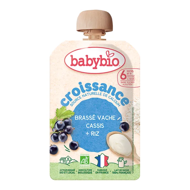 Babybio Mléčná svačinka s černým rybízem a rýží 100 g