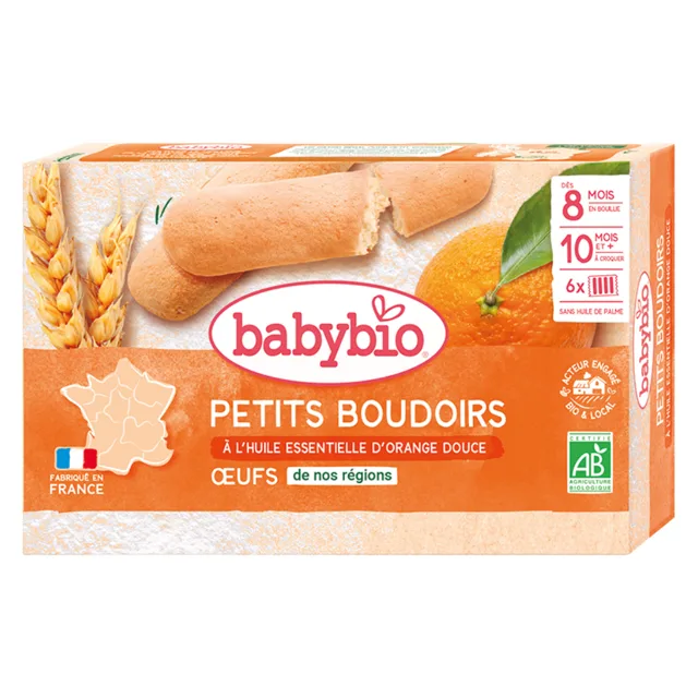 Babybio Piškoty s esenciálním olejem ze sladkého pomeranče 120 g