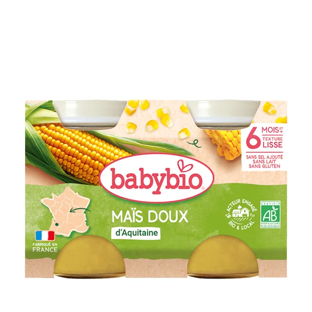 BABYBIO Sladká kukuřice 2x130 g