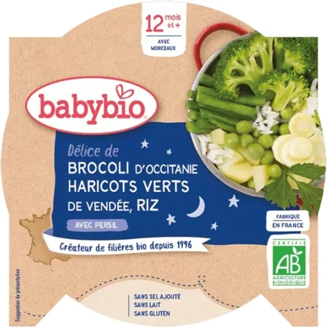 BABYBIO Zelená zelenina rýže se špetkou petrželky 230 g
