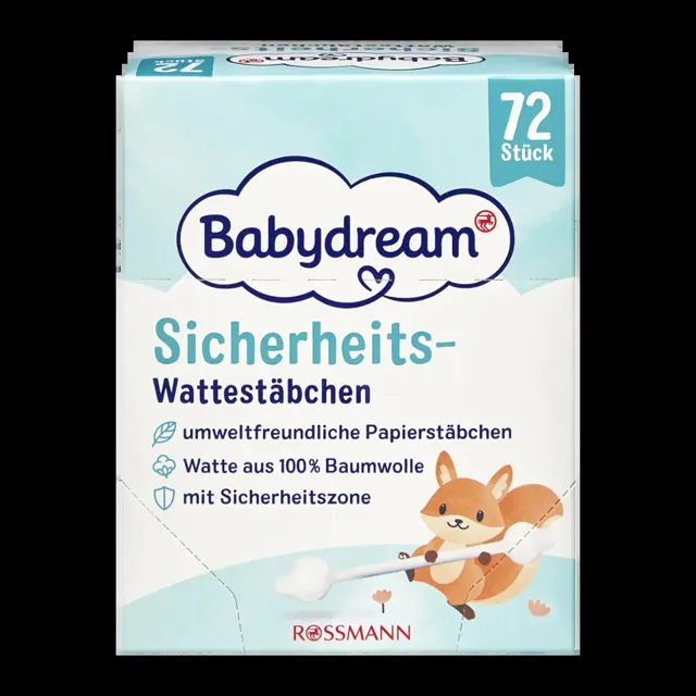 Babydream Bezpečnostní vatové tyčinky 72 ks