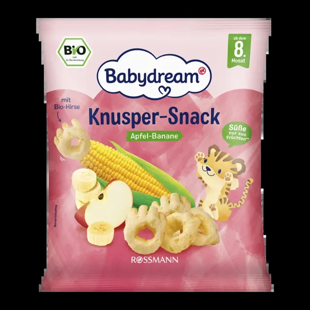 Babydream BIO křupavá svačinka Jablko a banán 30 g