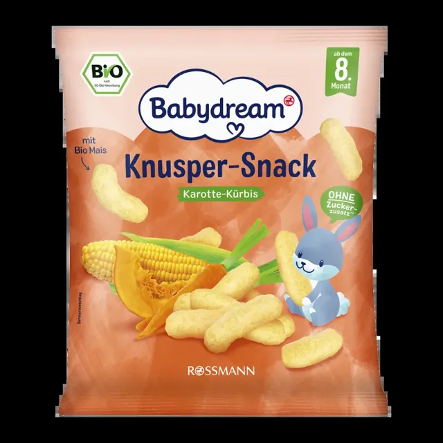 Babydream BIO křupavá svačinka s mrkví a dýní 30 g