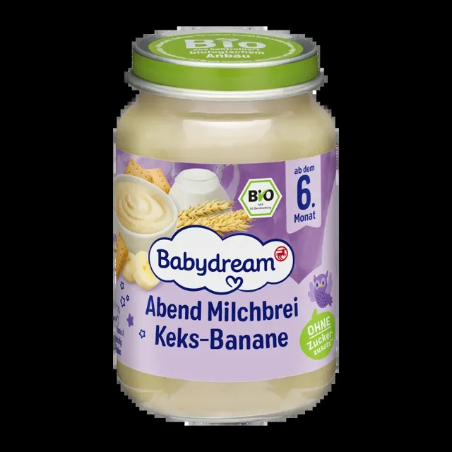 Babydream BIO Mléčná kaše banán a sušenka 190 g