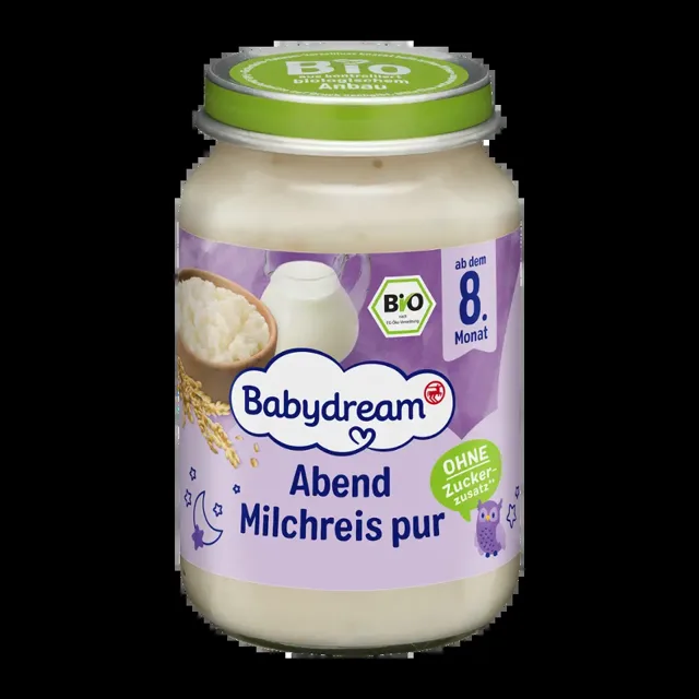 Babydream BIO Mléčná kaše s rýží 190 g
