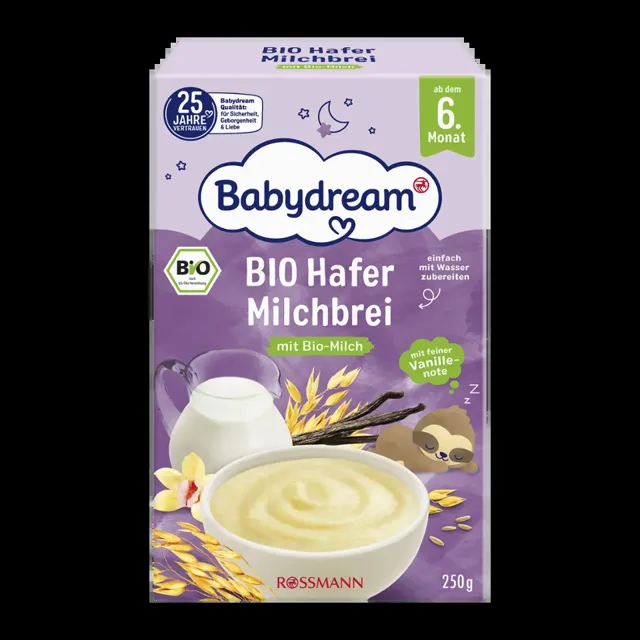 Babydream BIO ovesná mléčná kaše 250 g