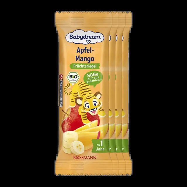 Babydream BIO ovocná tyčinka Jablko, banán a mango 4x 25 g 100 g