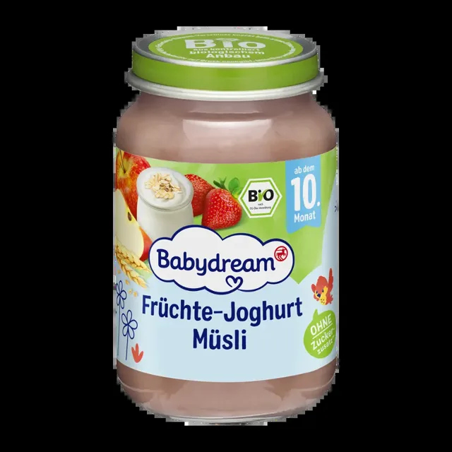 Babydream BIO ovocné pyré s müsli a jogurtem 190 g