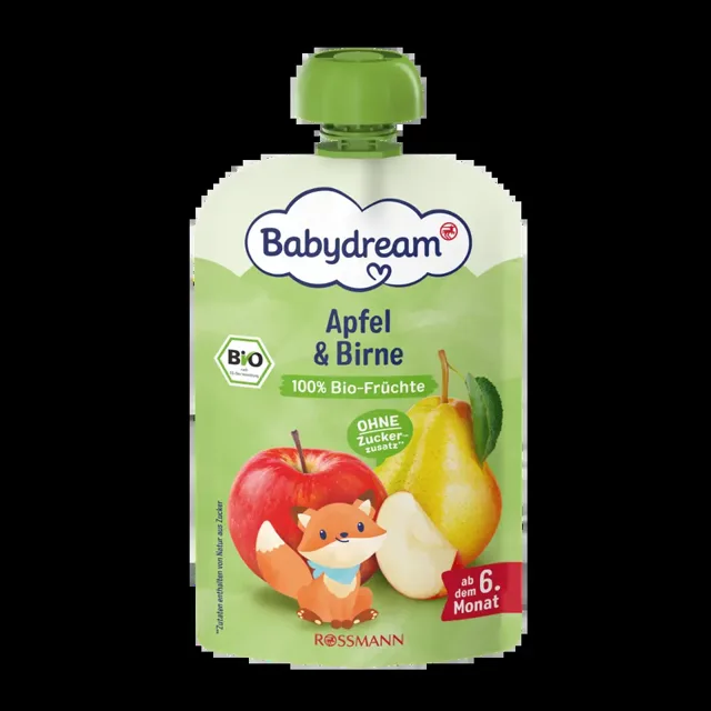 Babydream BIO ovocný příkrm Jablko a hruška