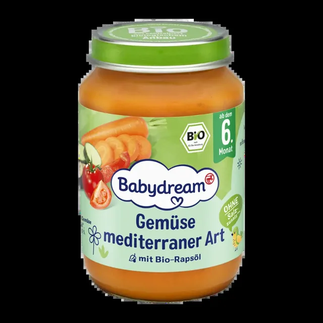 Babydream BIO příkrm středomořská zelenina 190 g