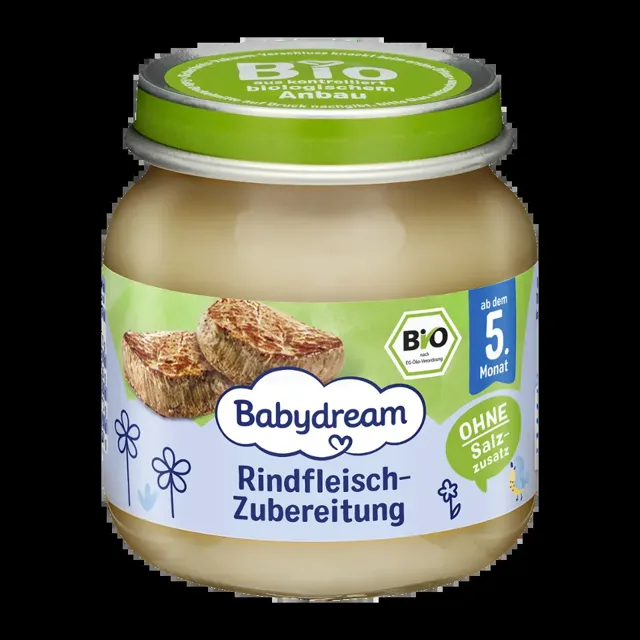 Babydream BIO příkrm z hovězího masa 125 g