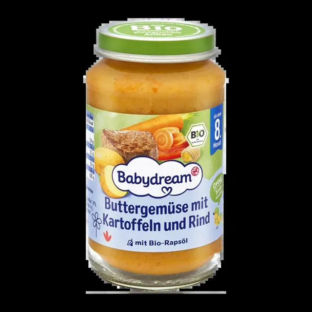 Babydream BIO příkrm zelenina s bramborami a hovězím masem  220 g