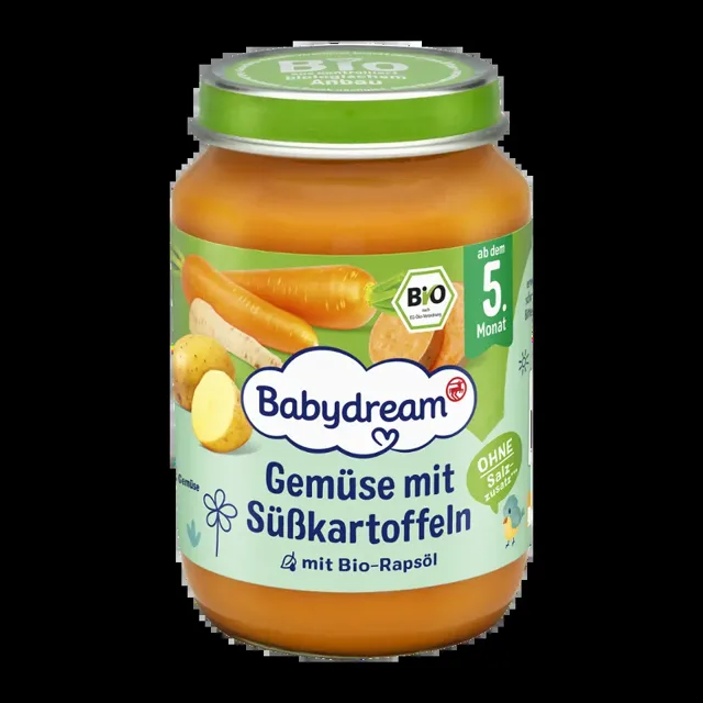 Babydream BIO příkrm zelenina se sladkými bramborami 190 g