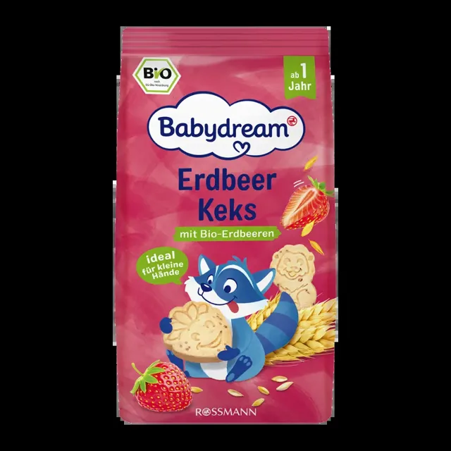 Babydream BIO sušenky se sušenými jahodami 125 g