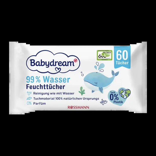 Babydream Dětské vlhčené ubrousky 60 ks