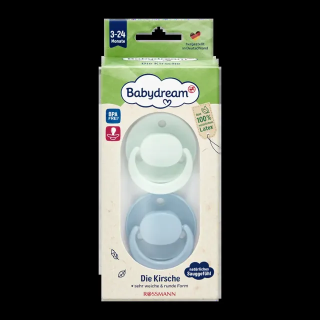 Babydream Dudlík s latexovým kroužkem, různé druhy 2 ks