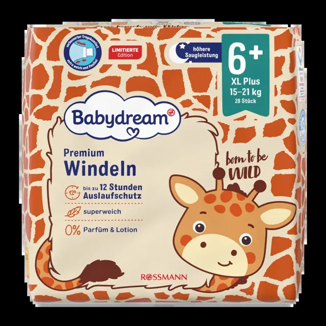 Babydream Pleny Premium, 15–21 kg, vel. 6+ XL Plus 28 ks