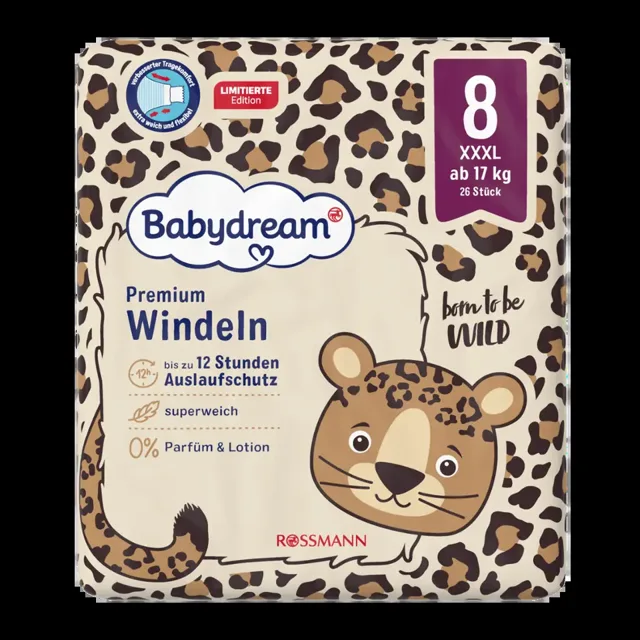Babydream Pleny Premium, 17+ kg, vel. 8, XXXL 26 ks 26 ks