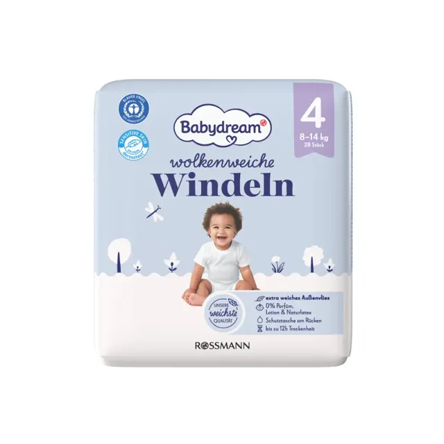 Babydream Pleny Premium Extra Soft, 8–14 kg, vel. 4 28 ks 28 ks