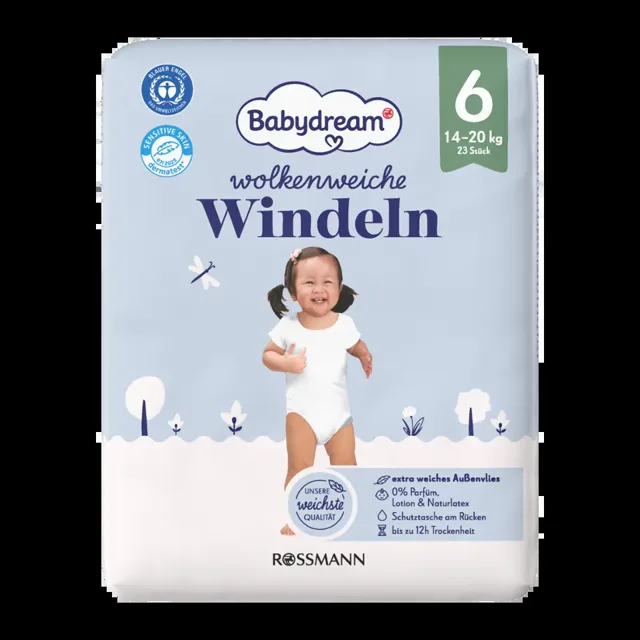 Babydream Pleny Premium Extra Soft XL, 14–20 kg, vel. 6 23 ks