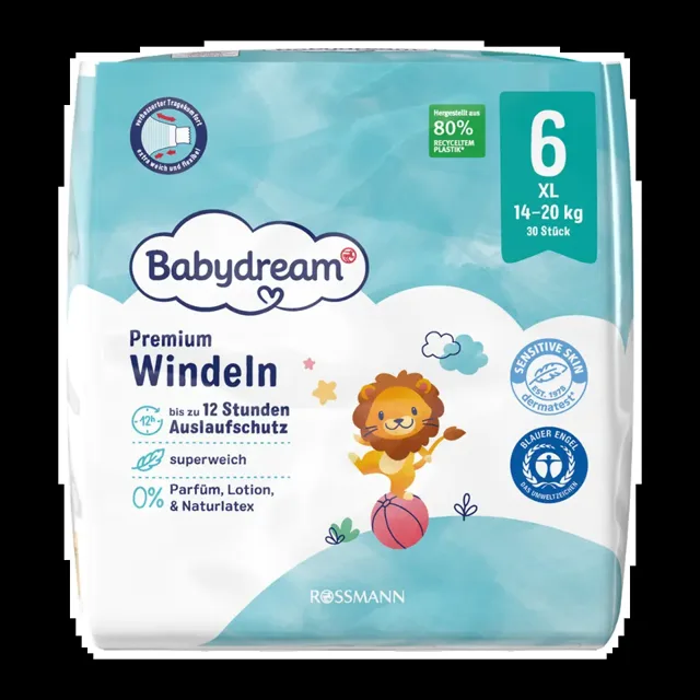 Babydream Pleny Premium XL,  14 - 20 kg, vel. 6 30 ks 30 ks