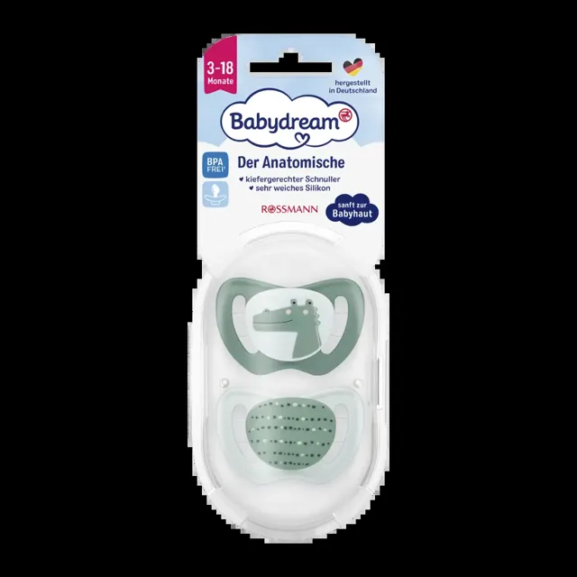 Babydream Silikonový anatomický dudlík, různé druhy 3 - 18 měs. 2 ks