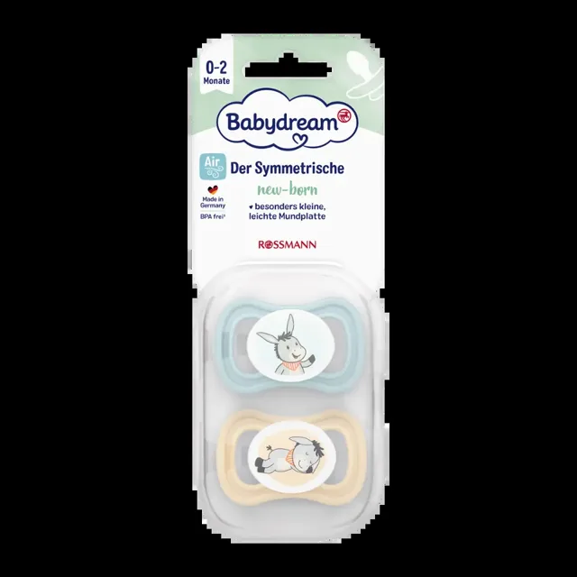 Babydream Silikonový dudlík symetrický bez kroužku, různé druhy  2 ks